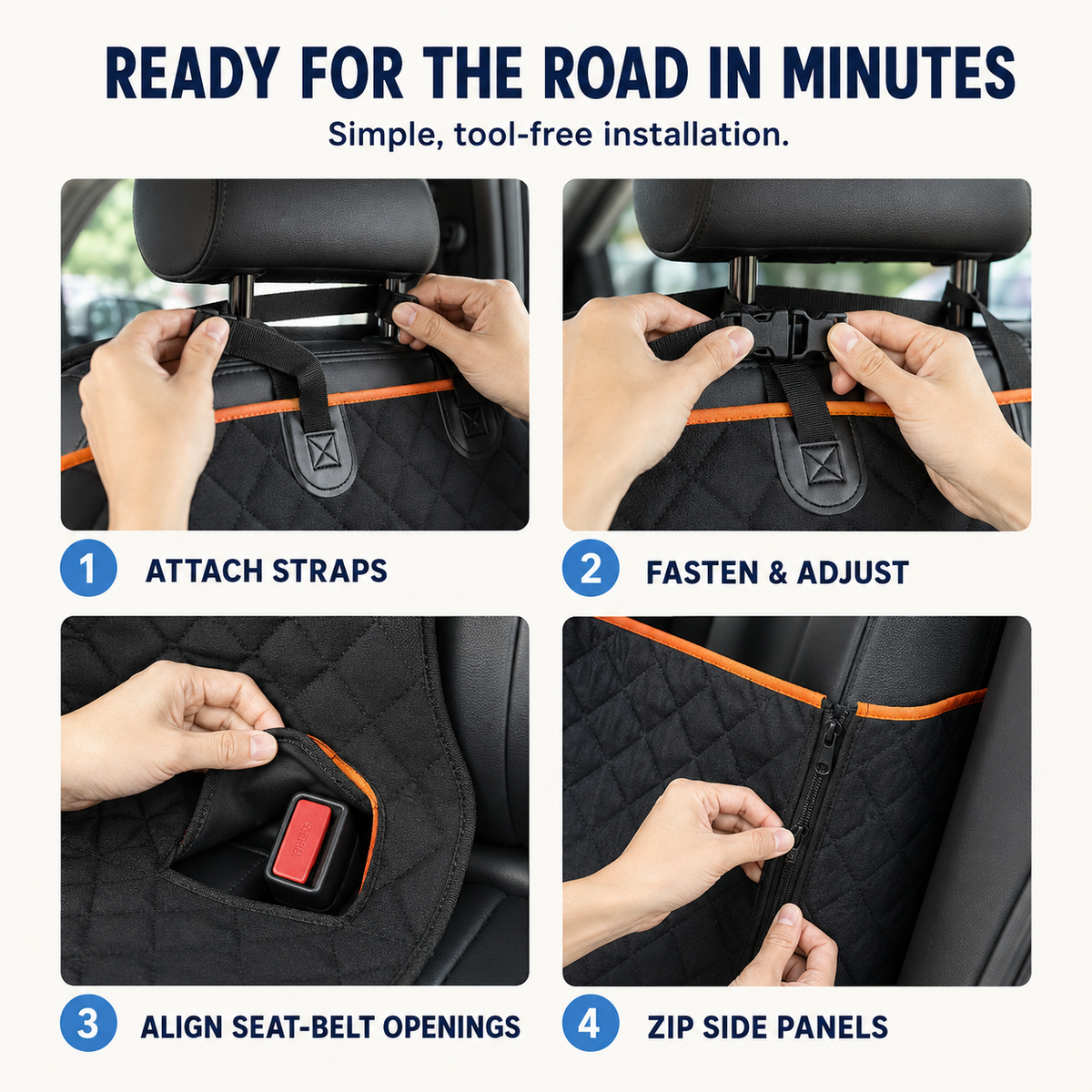 Cuubby™ Waterproof Dog Car Seat Cover — Protects Your Interior Every Ride