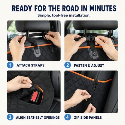 Cuubby™ Waterproof Dog Car Seat Cover — Protects Your Interior Every Ride
