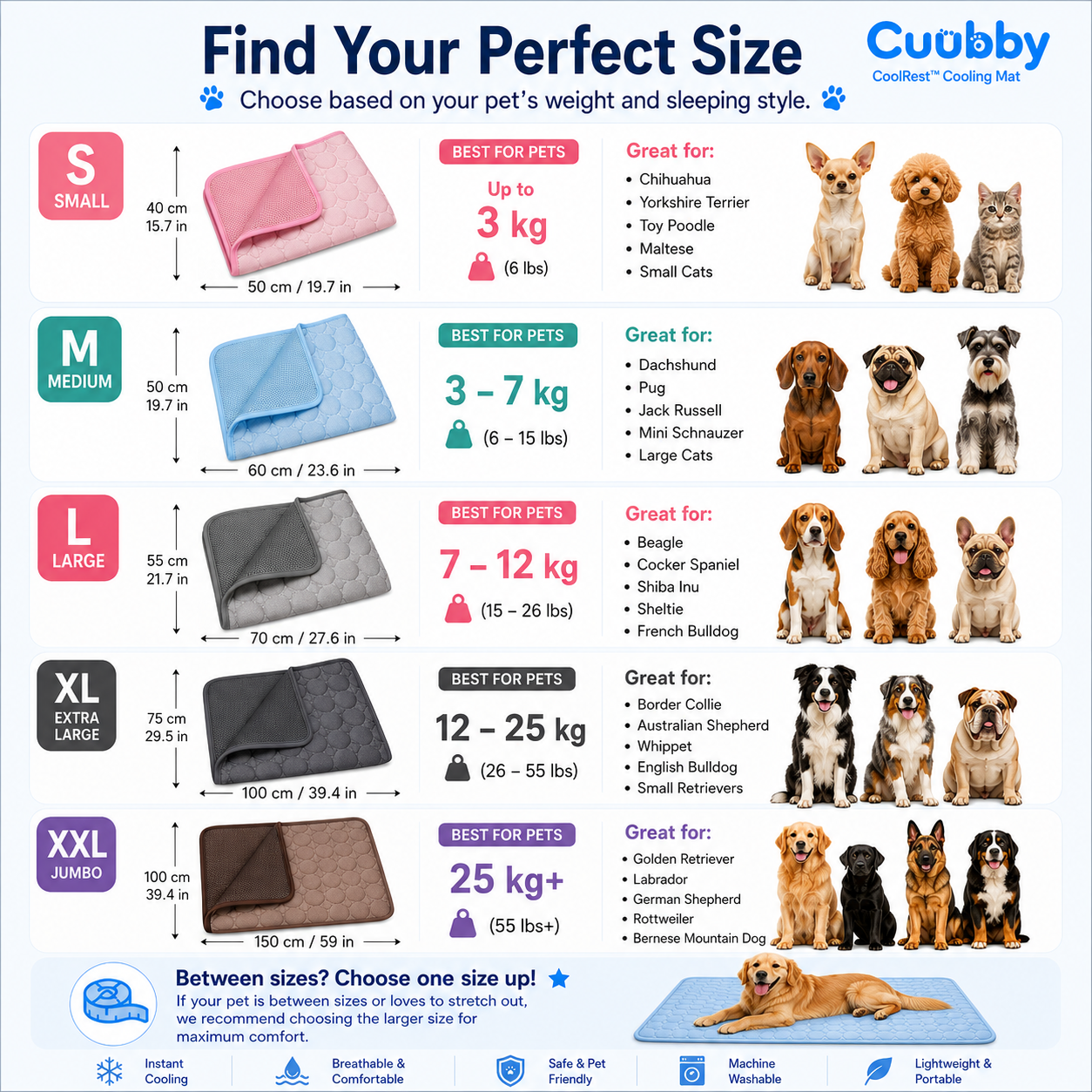 CoolRest™ I Ice-Silk Dog Cooling Mat