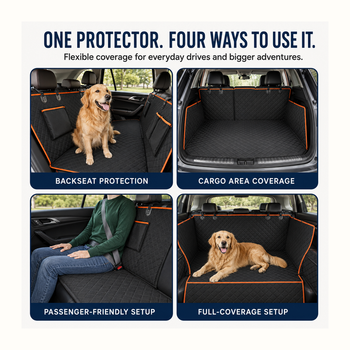 Cuubby™ Waterproof Dog Car Seat Cover — Protects Your Interior Every Ride